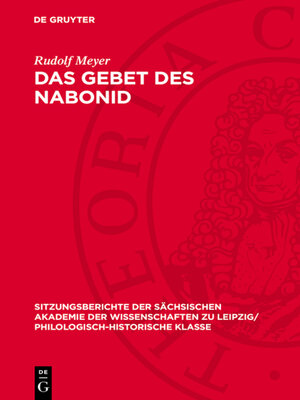 cover image of Das Gebet des Nabonid